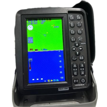 HONDEX 釣り用品 釣り小物 魚群探知機 ポータブルGPS内蔵プロッター魚探 程度A ケース付 通電確認OK PS-611CNⅡﾜｶｻｷﾞﾊﾟｯｸ