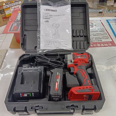 ASTRO PRODUCTS アストロプロダクツ ID898-220N レッド 締め付け工具 インパクトドライバ  程度A 付属品完備 コードレス式 18v 2.0Ah 24054-0000288 美品