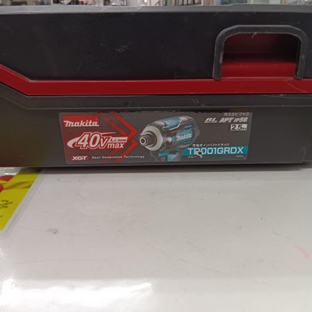 MAKITA マキタ TD001GRDX ブルー 締め付け工具 インパクトドライバ 程度B 付属品完備 コードレス式 40v 2.5Ah 30209 キズ・ヨゴレ有