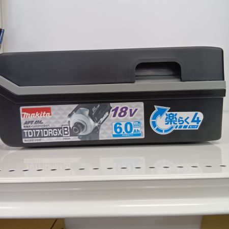 MAKITA マキタ TD171DRGX ブラック 締め付け工具 インパクトドライバ 未使用品(S) 充電器・充電池2個・ケース付 18v 6.0Ah