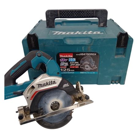 MAKITA マキタ HS475D ブルー 工具 切断工具 丸のこ 程度B 充電器・充電池1個・ケース付 コードレス式 125mm 18v 8316 キズ・ヨゴレ有