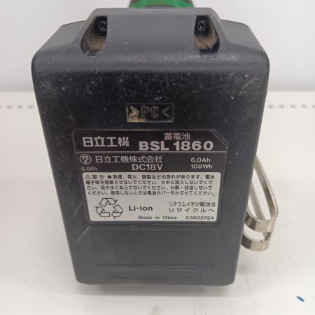 HITACHI 日立 WR 18DBDL グリーン 工具 締め付け工具 インパクトレンチ 程度B 充電器・充電池2個付 コードレス式 18v 6.0Ah 不明 キズ・ヨゴレ有