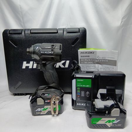 HiKOKI ハイコーキ WH36DC ブラック 充電器・充電池2個・ケース付 コードレス式 36v J1104321 キズ・ヨゴレ有 WH36DC ブラック