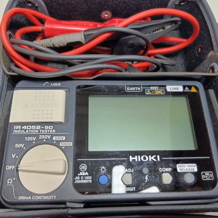 HIOKI 絶縁抵抗測定 IR4052-50 ブラック 程度B コード式 使用感有