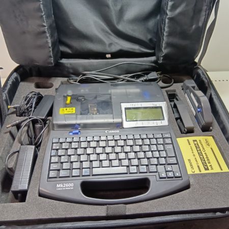 CANON キャノン チューブライター ケーブルIDプリンター PR-T102 ブラック ジャンク品(D) ケース付 100v MK26J02348 現状販売