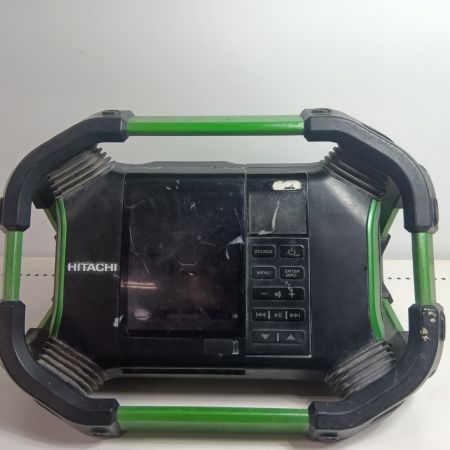 HiKOKI ハイコーキ ﾊﾞｯﾃﾘｰ式ﾗｼﾞｵ  本体のみ ﾊﾞｯﾃﾘｰ無14.4V/18V UR18DSDL グリーン AM:522-1629/FM:76-108MHz