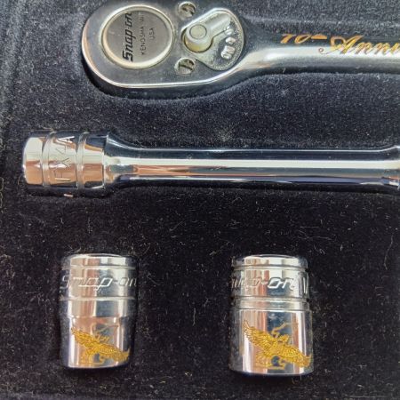 Snap-on スナップオン ラチェットハンドル 70周年 ｱﾆﾊﾞｰｻﾘｰ ﾗﾁｪｯﾄｾｯﾄ アニバーサリー ラチェットセット 程度B イーグルロゴ 3/8ソケット