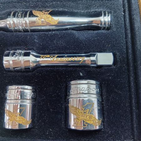 Snap-on スナップオン ラチェットハンドル 70周年 ｱﾆﾊﾞｰｻﾘｰ ﾗﾁｪｯﾄｾｯﾄ アニバーサリー ラチェットセット 程度B イーグルロゴ 3/8ソケット