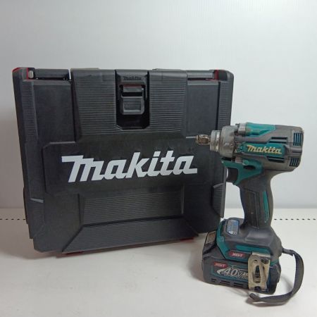 MAKITA マキタ インパクトレンチ TW004GRDX ブルー 程度C 充電器・充電池2個・ケース付 コードレス式 40v 2.5Ah 207回 0068227Y キズ・ヨゴレ有