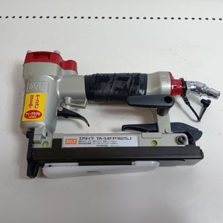 MAX マックス 常圧 エアネイラ TA-34FP/1025J レッド グリップ劣化、サビ小あり