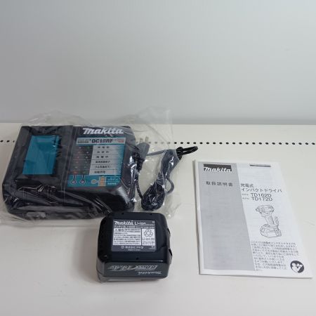 MAKITA マキタ インパクトドライバ TD162DRGX ブルー 未使用品(S) 充電器・充電池2個・ケース付 14.4v 6.0Ah 74123
