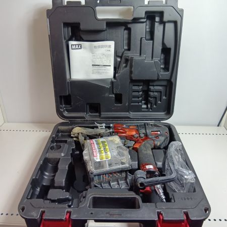 MAX マックス エア釘打ち HN-65N3(D) レッド 程度C ケース付 高圧 使用感有