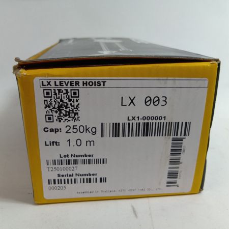 KITO キトー レバーブロック LX003 未使用品(S) 本体のみ