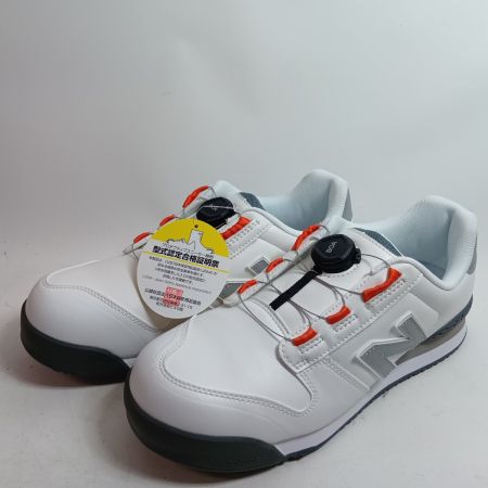 NEW BALANCE ニュー・バランス 安全靴 BS-118 ホワイト×グレー 未使用品(S) 本体のみ 25.5EEE