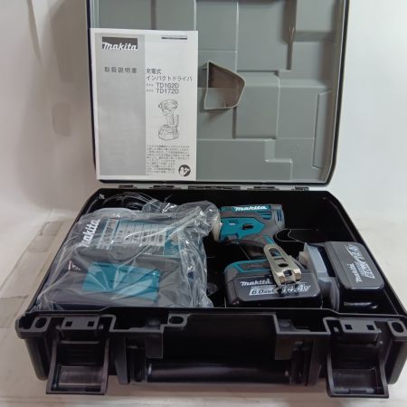 MAKITA マキタ インパクトドライバ TD162DRGX ブルー 未使用品(S) 充電器・充電池2個・ケース付 コードレス式 14.4v 6.0Ah