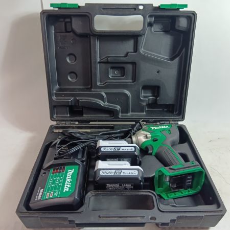 MAKITA マキタ インパクトドライバ MTD001D グリーン 程度B 充電器・充電池2個・ケース付 コードレス式 14.4v 1.5Ah 0146517 キズ・ヨゴレ有