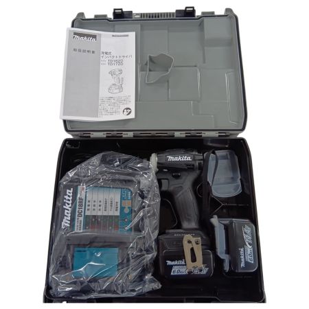 MAKITA マキタ 工具 締め付け工具 インパクトドライバ TD162DRGX ブラック 未使用品(S) 充電器・充電池2個・ケース付 コードレス式 14.4v 6.0Ah 75922
