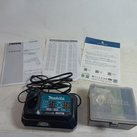 MAKITA マキタ インパクトドライバ  TD022D ブルー 程度C 充電器・充電池2個・ケース付 コードレス式 7.2v 1.5Ah 不明 キズ・ヨゴレ有