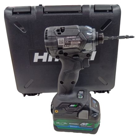 HiKOKI ハイコーキ 工具 締め付け工具 インパクトドライバ  WH36DC ブラック 程度AB 充電器・充電池2個・ケース付 コードレス式 36v 2.5Ah/5.0AH J2403091