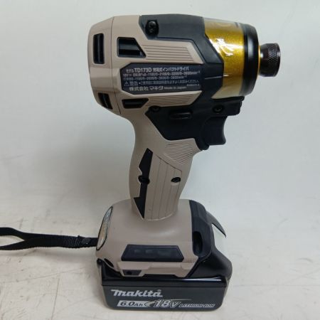 MAKITA マキタ インパクトドライバ TD173DGXPG プレミアムグレージュ 未使用品(S) 充電器・充電池2個・ケース付 コードレス式 18v 6.0Ah 873328
