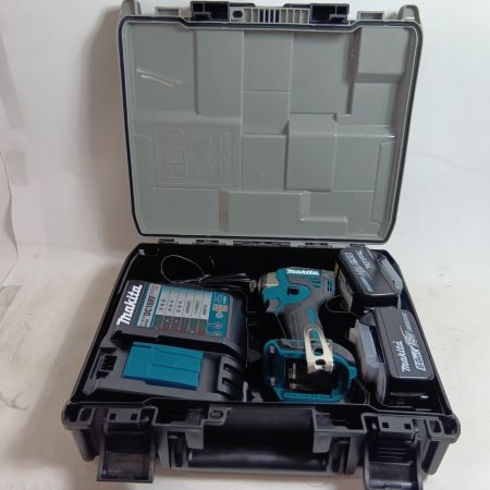 MAKITA マキタ インパクトドライバ TD173DRGX ブルー 程度A 充電器・充電池2個・ケース付 コードレス式 18v 6.0Ah 1/0/0・1/0/0 659708