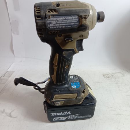 MAKITA マキタ 締め付け工具 インパクトドライバ TD171DGXAB ブラウン 程度B 充電器・充電池2個・ケース付 コードレス式 18v