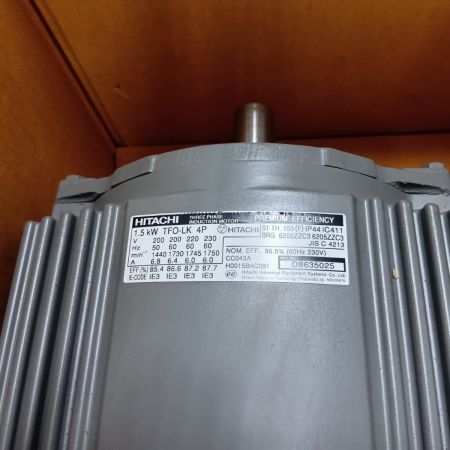 HITACHI 日立 モーター 1.5kw TFO-LK 4P グレー