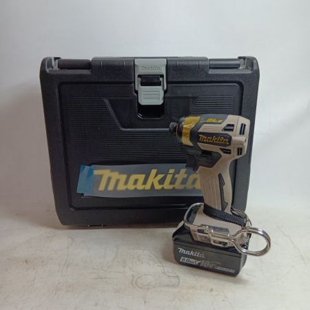 MAKITA マキタ 工具 締め付け工具 インパクトドライバ TD173DGXPG ベージュ 程度B 充電器・充電池2個・ケース付 コードレス式 827260 キズ・ヨゴレ有
