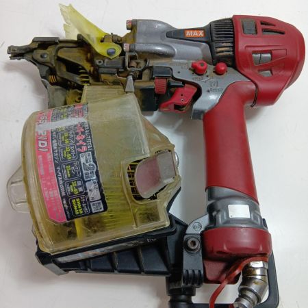 MAX マックス 高圧 エア釘打ち機 ケース付 HN-65N2(D) レッド×ブラック