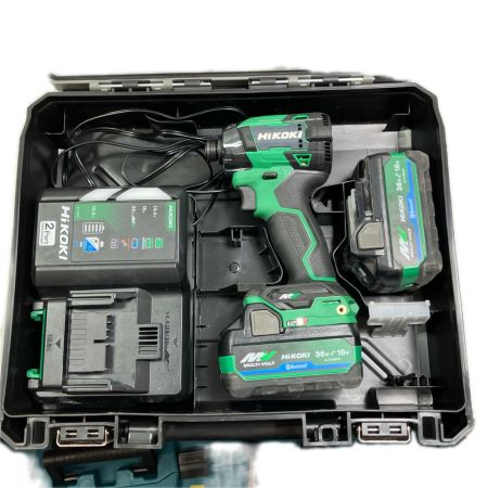 HiKOKI ハイコーキ 工具 締め付け工具 インパクトドライバ  程度Ｂ 充電器・充電池2個・ケース付 36v WH36DD 2XHLSZ グリーン