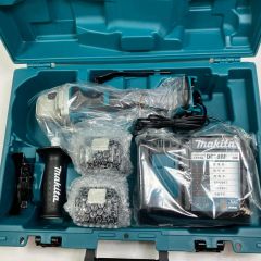 MAKITA マキタ 工具 研磨工具 グラインダー  未使用品(S) 充電器・充電池2個・ケース付 コードレス式 18v 91770Y GA408DRGX ブルー Sランク