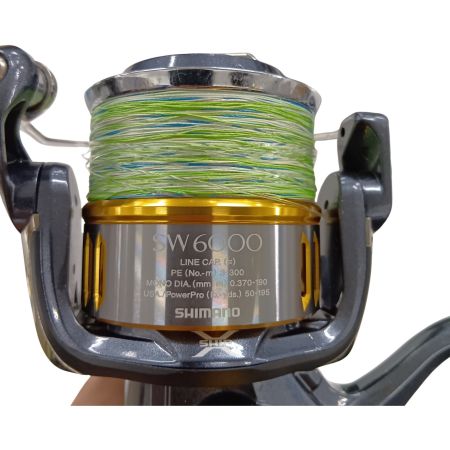 SHIMANO シマノ 03734 釣り用品 リール スピニングリール 16ツインパワーSW 6000XG 程度B 箱付