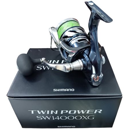SHIMANO シマノ 04231 釣り用品 リール スピニングリール 21ツインパワーSW 14000XG キズ有 程度B 箱付