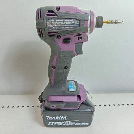 MAKITA マキタ インパクトドライバ TD172DRGX パープル 程度B コードレス式 18v