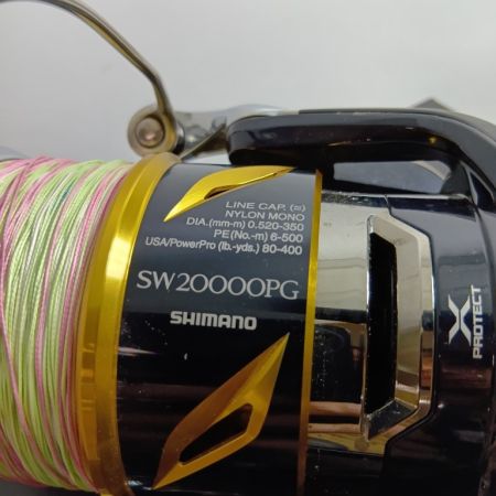 SHIMANO シマノ 04081 釣り用品 リール スピニングリール 20ステラ SW20000PG キズ有 程度B 箱付 04081