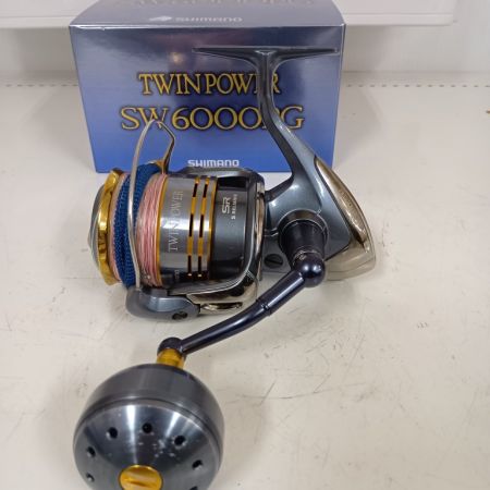 SHIMANO シマノ 02329 釣り用品 リール スピニングリール 09ツインパワーSW 6000PG キズ有 程度B