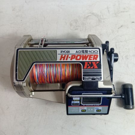 RYOBI リョービ 釣り用品 リール ベイトリール AD電動100 HI-POWER EX キズ・サビ有 程度B