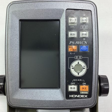 HONDEX PS-501CN 釣り用品 釣り小物 魚群探知機 キズ有 程度B 振動子,水温センサー,電源ケーブル 電源確認のみ,単三×8本