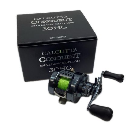 SHIMANO シマノ 046734 釣り用品 リール ベイトリール 24カルカッタコンクエスト シャローエディション30HG キズ有 程度B 替えスプール付き