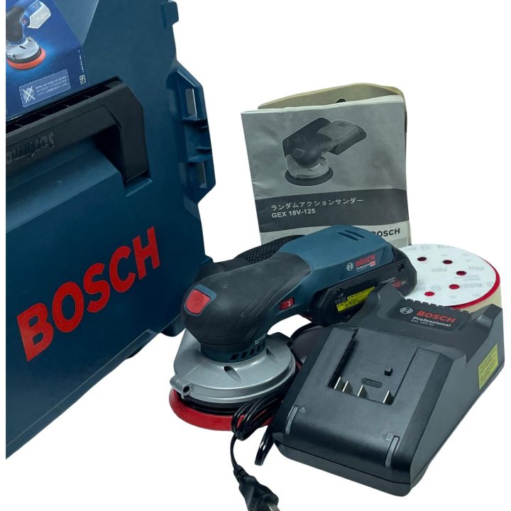 【中古】ボッシュ BOSCH GEX18V-125 ランダムアクションサンダー バッテリ×1・充電器付き【ハンズクラフト佐賀】 BOSCH ボッシュ サンダー GEX18V-125 充電器・充電池1個・ケース付