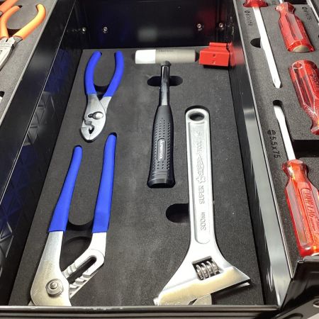 SUPERTOOL 両開き工具セット S5000DX ブラック 63点セット 3段式