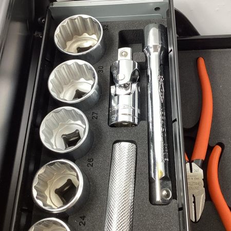 SUPERTOOL 両開き工具セット S5000DX ブラック 63点セット 3段式