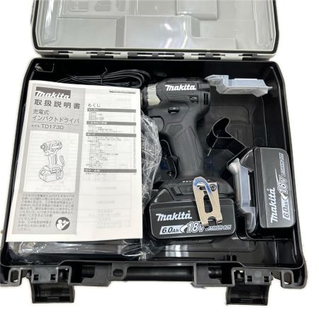 MAKITA マキタ インパクトドライバ コードレス式 18v 充電器・充電池2個・ケース付 TD173DRGXB ブラック