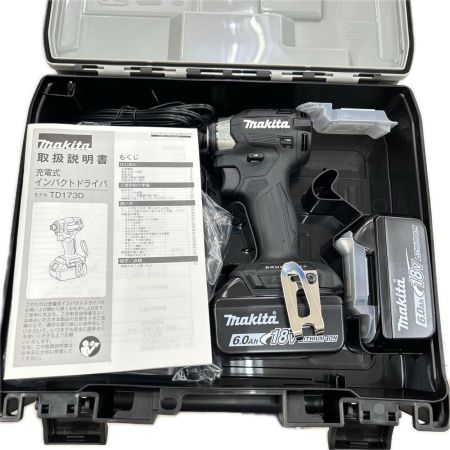 MAKITA マキタ インパクトドライバ コードレス式 18v 充電器・充電池2個・ケース付 TD173DRGXB ブラック