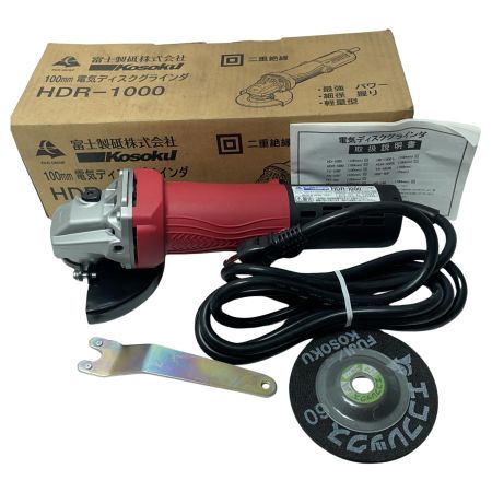 富士製砥 ディスクグラインダー HDR-1000 レッド 100ｍｍ