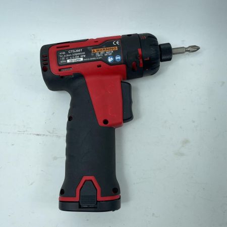 Snap-on スナップオン インパクトドライバ CTSJ661 レッド 充電池2個付 コードレス式 7.2v 1.5Ah 125104699