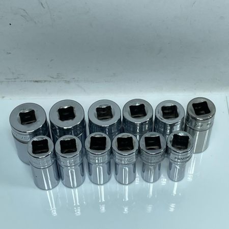 Snap-on スナップオン セミディープソケット FSMS8/9/10/11/12/13/14/15/16/17/18/19 12個セット 差込3/8 (9.5mm)