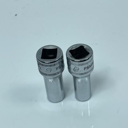 Snap-on スナップオン セミディープソケット FSMS8/9/10/11/12/13/14/15/16/17/18/19 12個セット 差込3/8 (9.5mm)