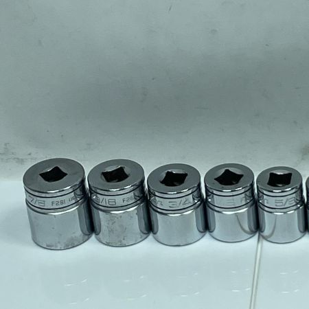 Snap-on スナップオン シャロー ソケット F081/101/121/141/161/181/201/221/241/261/281 11個セット 差込3/8sq