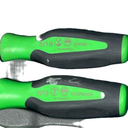 Snap-on スナップオン ドライバー SGDP63IRB/42IRB/31IRB/SGD6B/4B/2B グリーン 6本セット